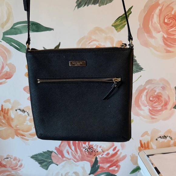 Kate Spade Black Crossbody Bag with Gold Accents - Picture 1 of 2